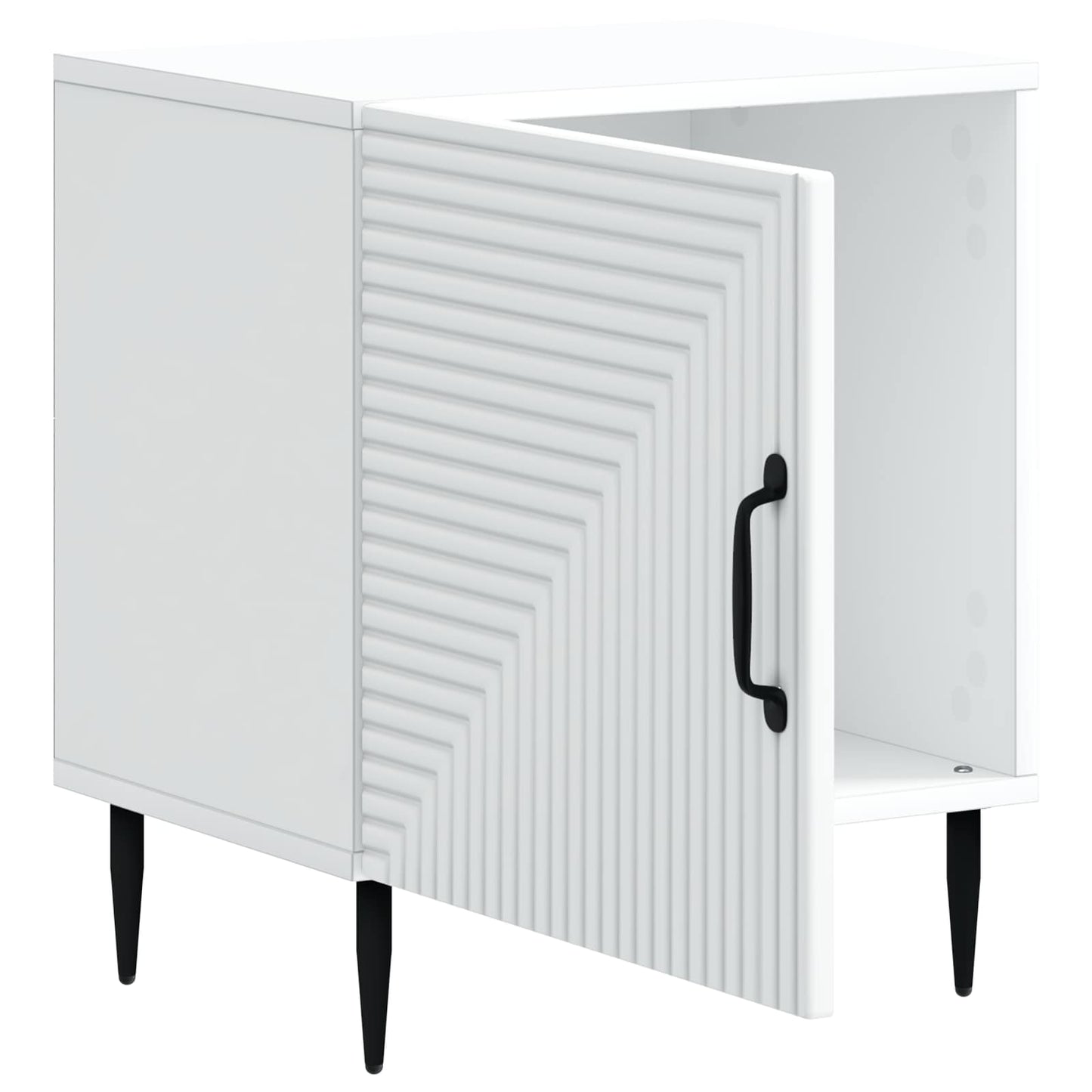 vidaXL Bedside Cabinet White 43 x 34.5 x 50 cm Engineered Wood