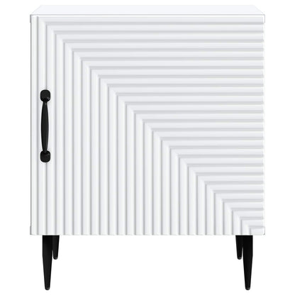vidaXL Bedside Cabinet White 43 x 34.5 x 50 cm Engineered Wood