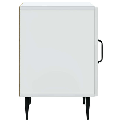 vidaXL Bedside Cabinet White 43 x 34.5 x 50 cm Engineered Wood