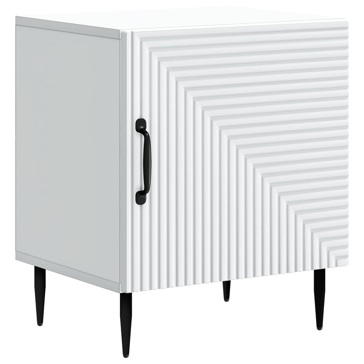 vidaXL Bedside Cabinet 2 pcs White 43 x 34.5 x 50 cm Engineered Wood