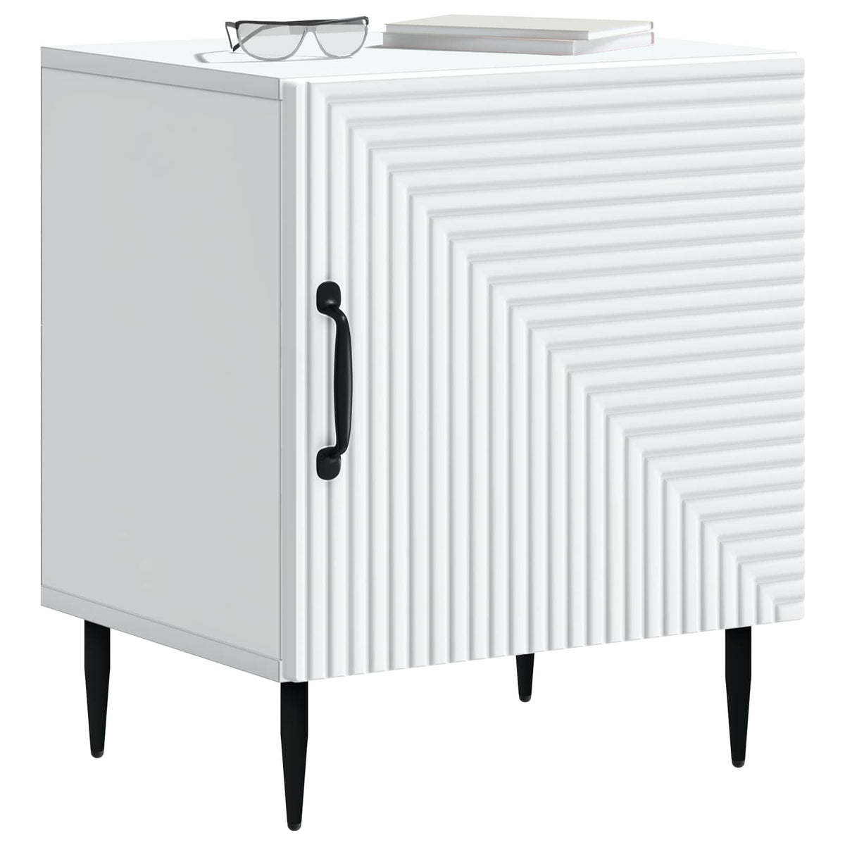 vidaXL Bedside Cabinet 2 pcs White 43 x 34.5 x 50 cm Engineered Wood