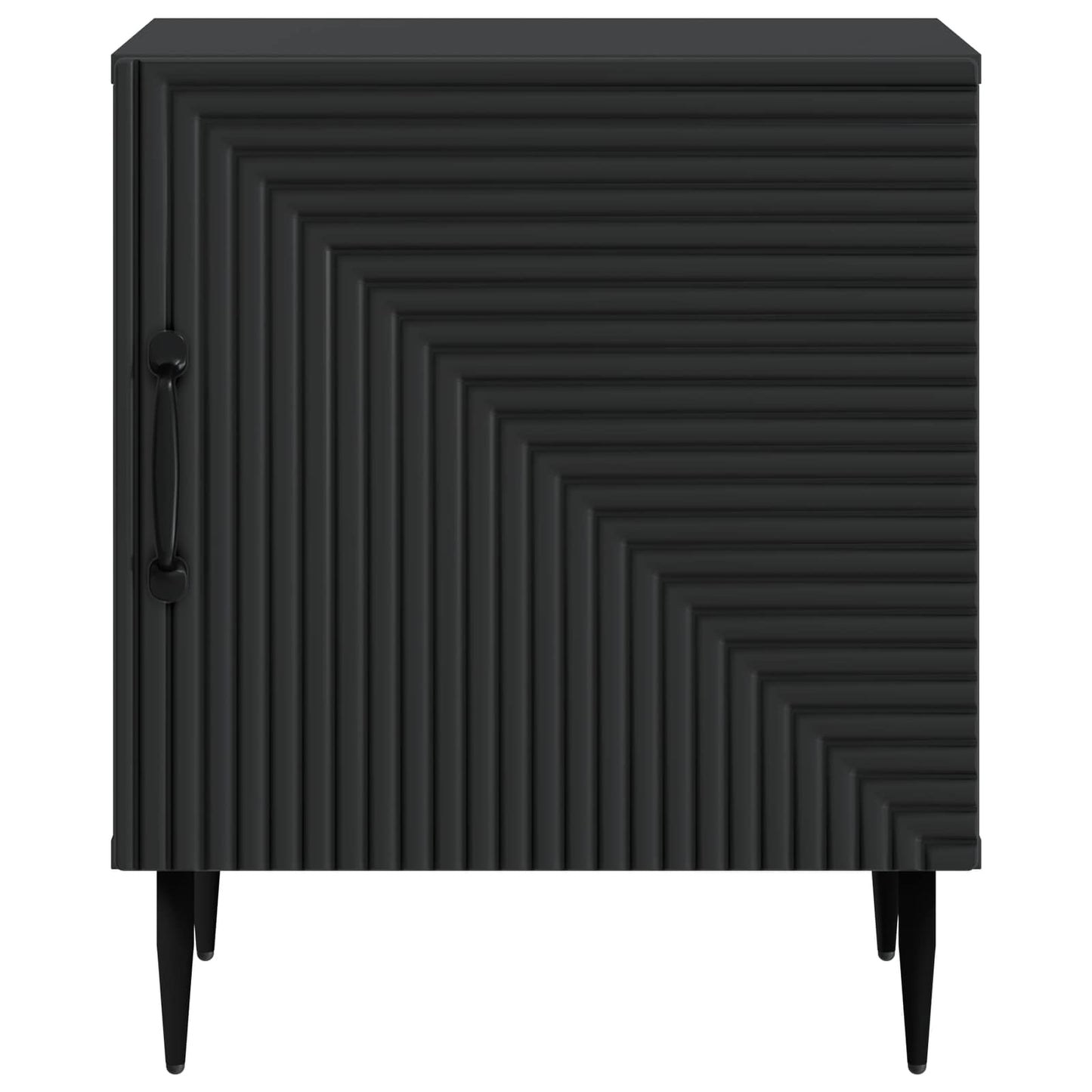 vidaXL Bedside Cabinet Black 43 x 34.5 x 50 cm Engineered Wood