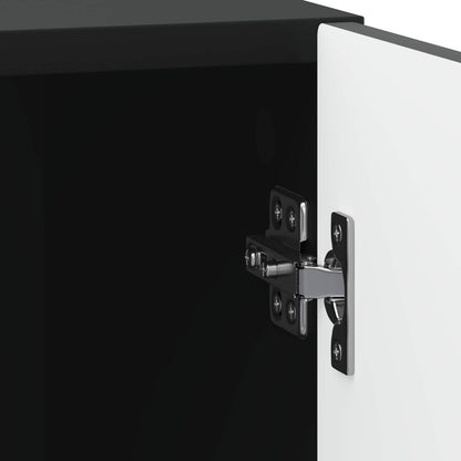 vidaXL Bedside Cabinet 2 pcs Black 43 x 34.5 x 50 cm Engineered Wood