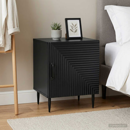 vidaXL Bedside Cabinet 2 pcs Black 43 x 34.5 x 50 cm Engineered Wood
