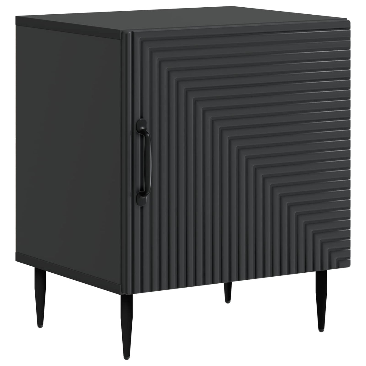vidaXL Bedside Cabinet 2 pcs Black 43 x 34.5 x 50 cm Engineered Wood