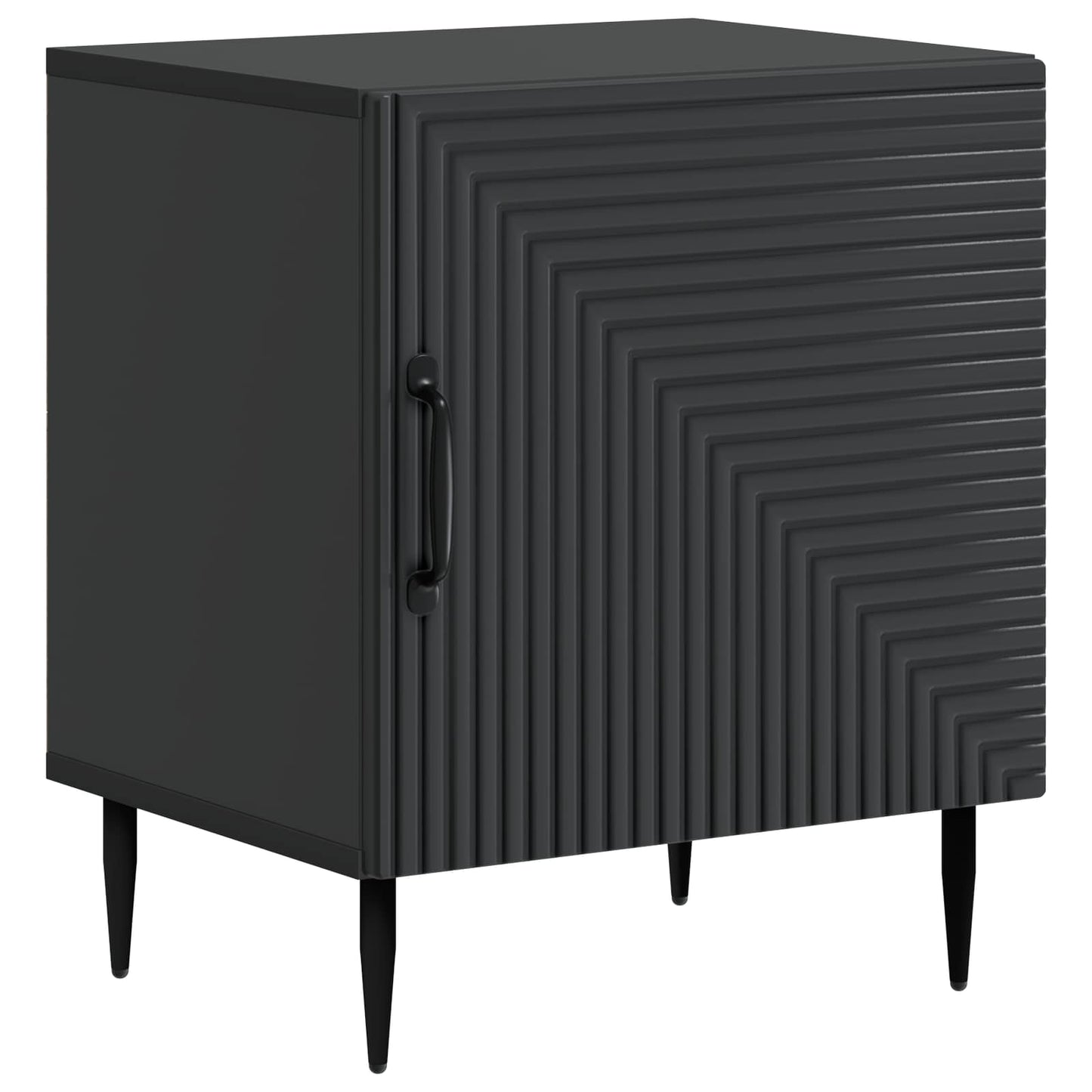vidaXL Bedside Cabinet 2 pcs Black 43 x 34.5 x 50 cm Engineered Wood