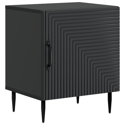 vidaXL Bedside Cabinet 2 pcs Black 43 x 34.5 x 50 cm Engineered Wood