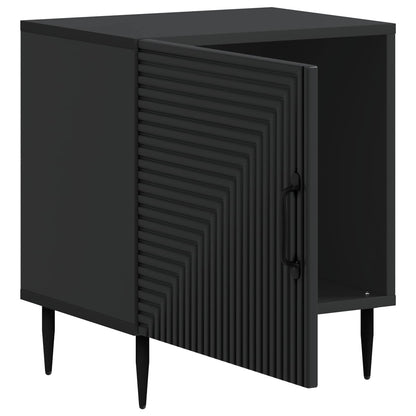 vidaXL Bedside Cabinet 2 pcs Black 43 x 34.5 x 50 cm Engineered Wood