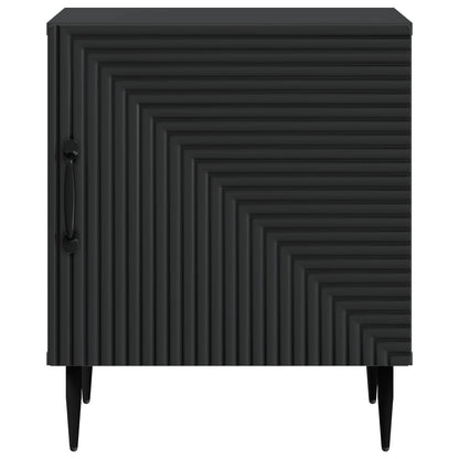 vidaXL Bedside Cabinet 2 pcs Black 43 x 34.5 x 50 cm Engineered Wood