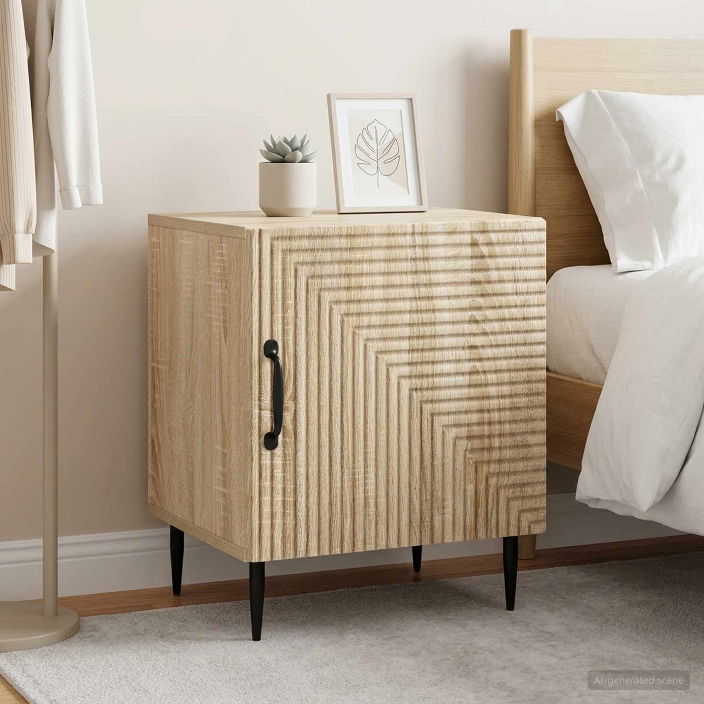 vidaXL Bedside Cabinet 2 pcs Sonoma Oak 43 x 34.5 x 50 cm