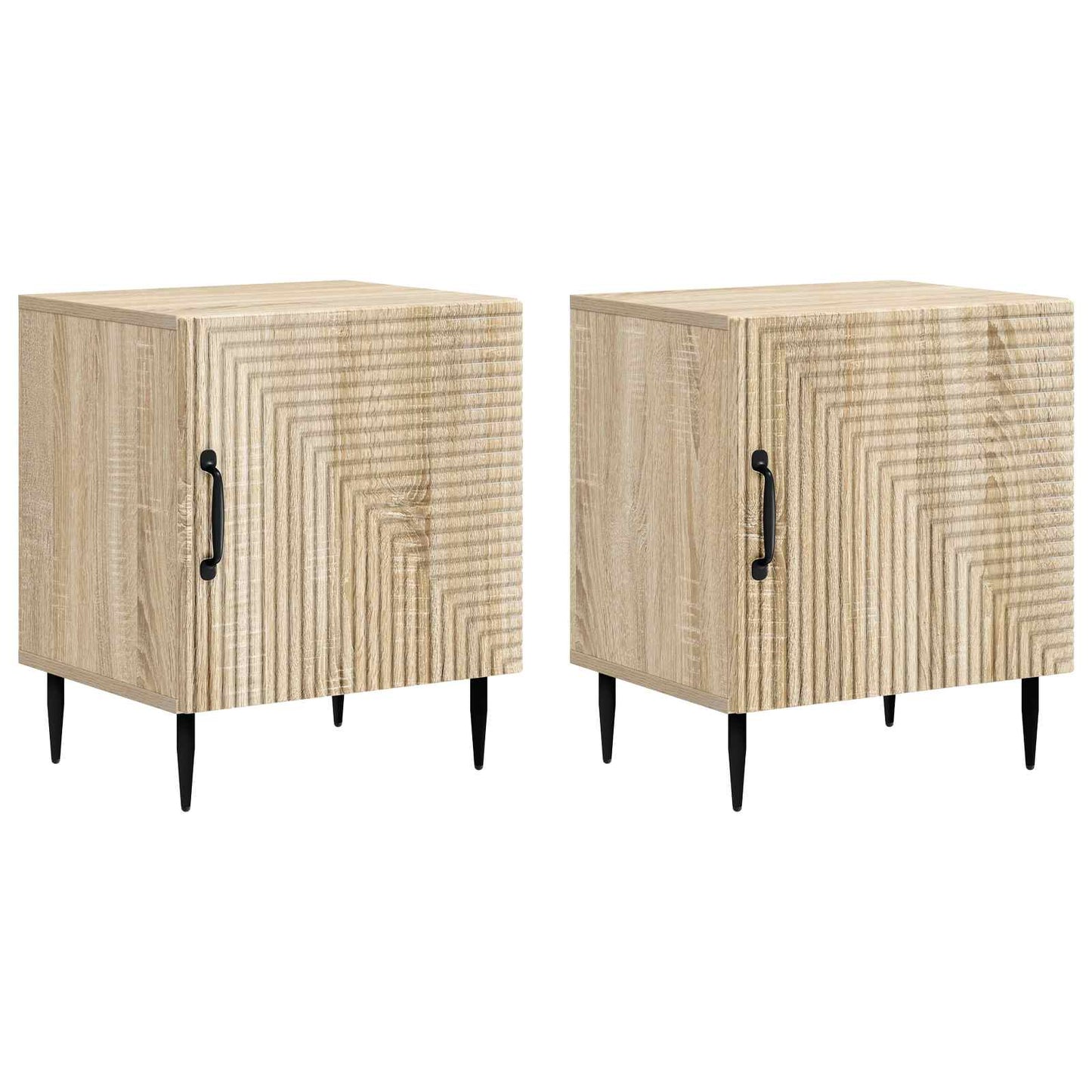vidaXL Bedside Cabinet 2 pcs Sonoma Oak 43 x 34.5 x 50 cm