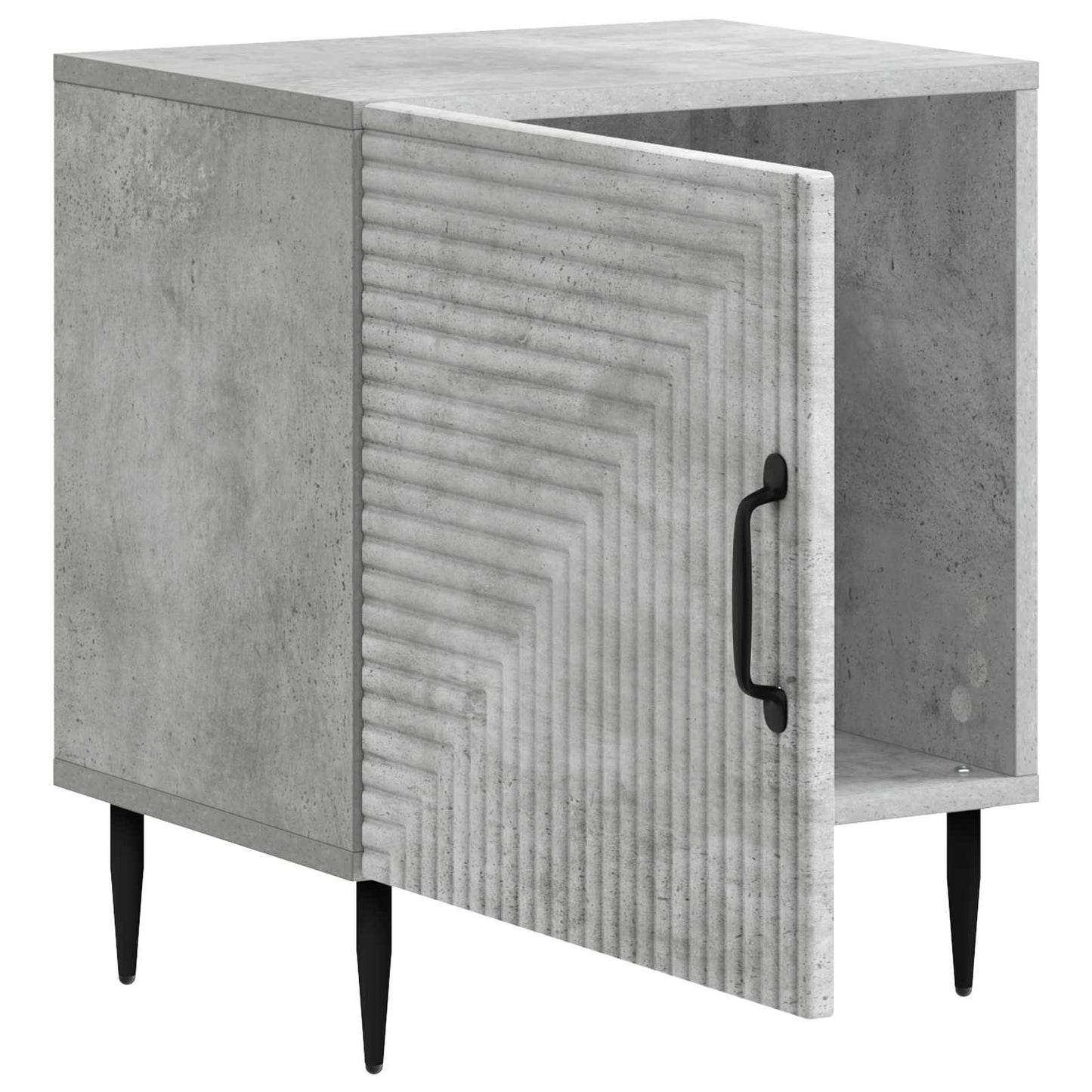 vidaXL Bedside Cabinet Concrete Grey 43 x 34.5 x 50 cm Engineered Wood