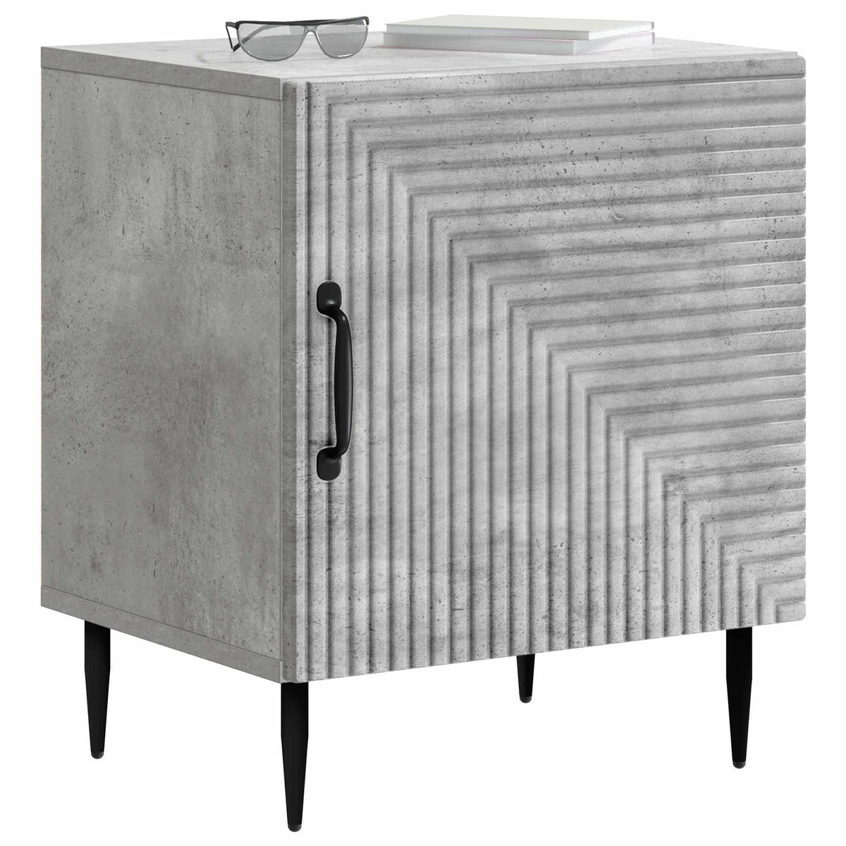 vidaXL Bedside Cabinet Concrete Grey 43 x 34.5 x 50 cm Engineered Wood