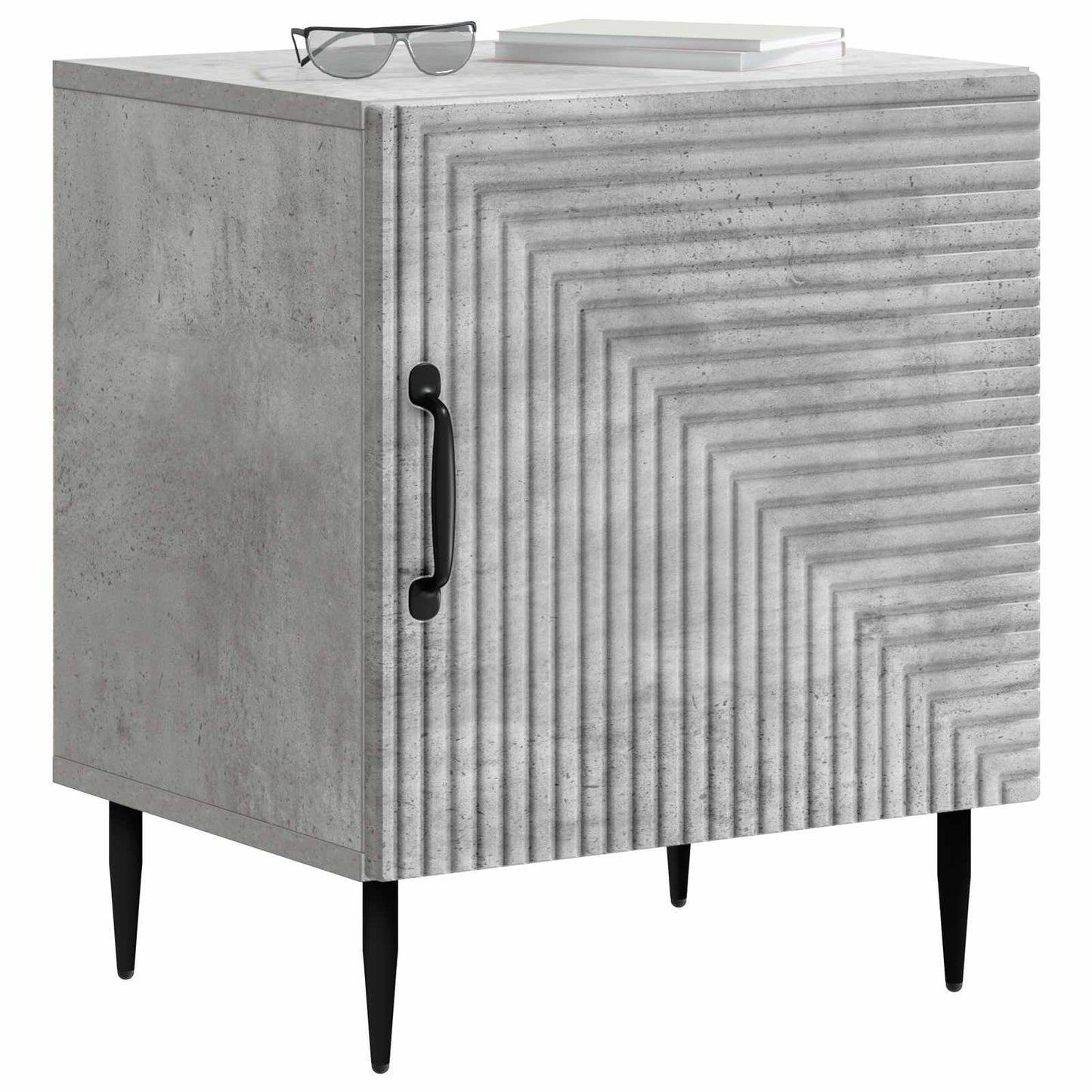 vidaXL Bedside Cabinet Concrete Grey 43 x 34.5 x 50 cm Engineered Wood