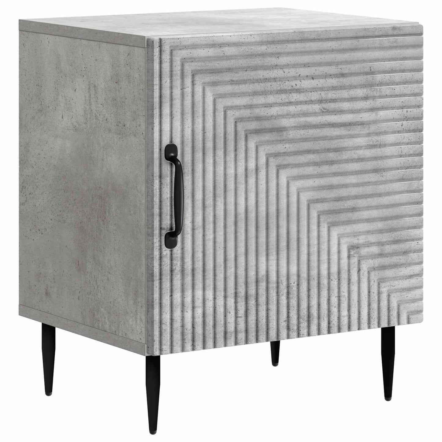 vidaXL Bedside Cabinet 2 pcs Concrete Grey 43 x 34.5 x 50 cm