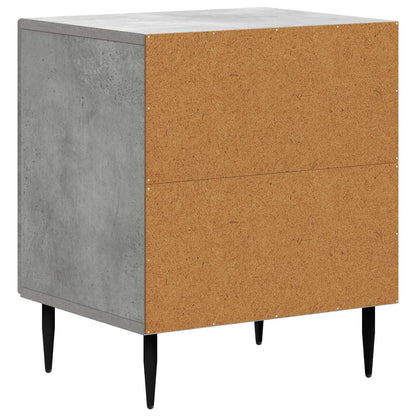 vidaXL Bedside Cabinet 2 pcs Concrete Grey 43 x 34.5 x 50 cm
