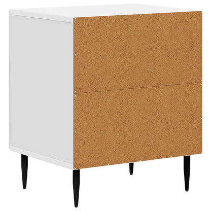vidaXL Bedside Cabinet High Gloss White 43 x 34.5 x 50 cm