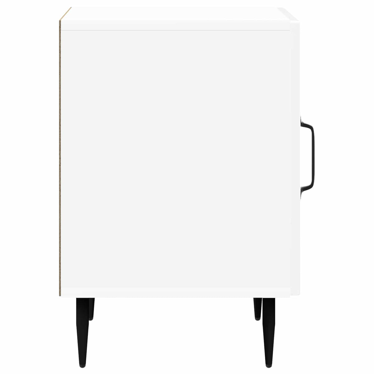 vidaXL Bedside Cabinet High Gloss White 43 x 34.5 x 50 cm