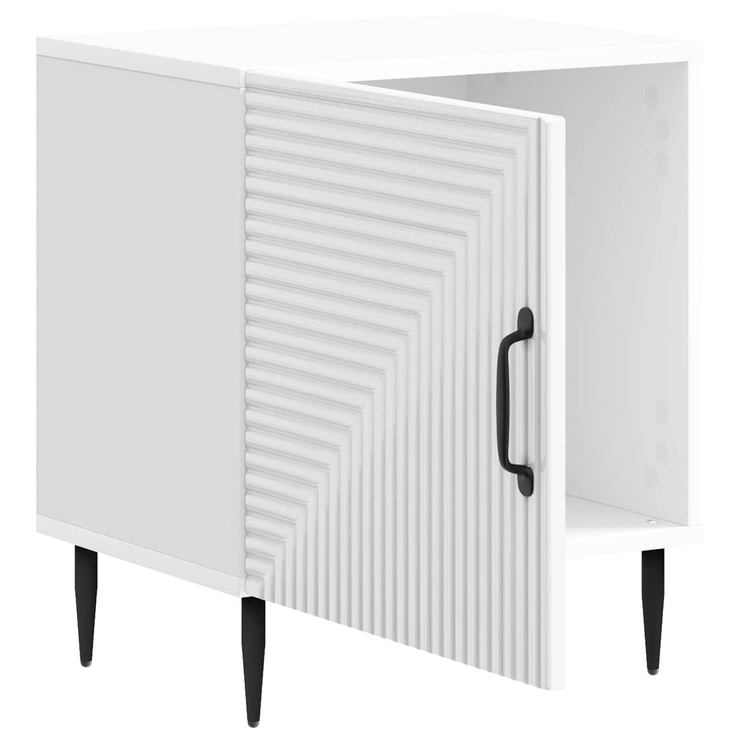vidaXL Bedside Cabinet 2 pcs High Gloss White 43 x 34.5 x 50 cm