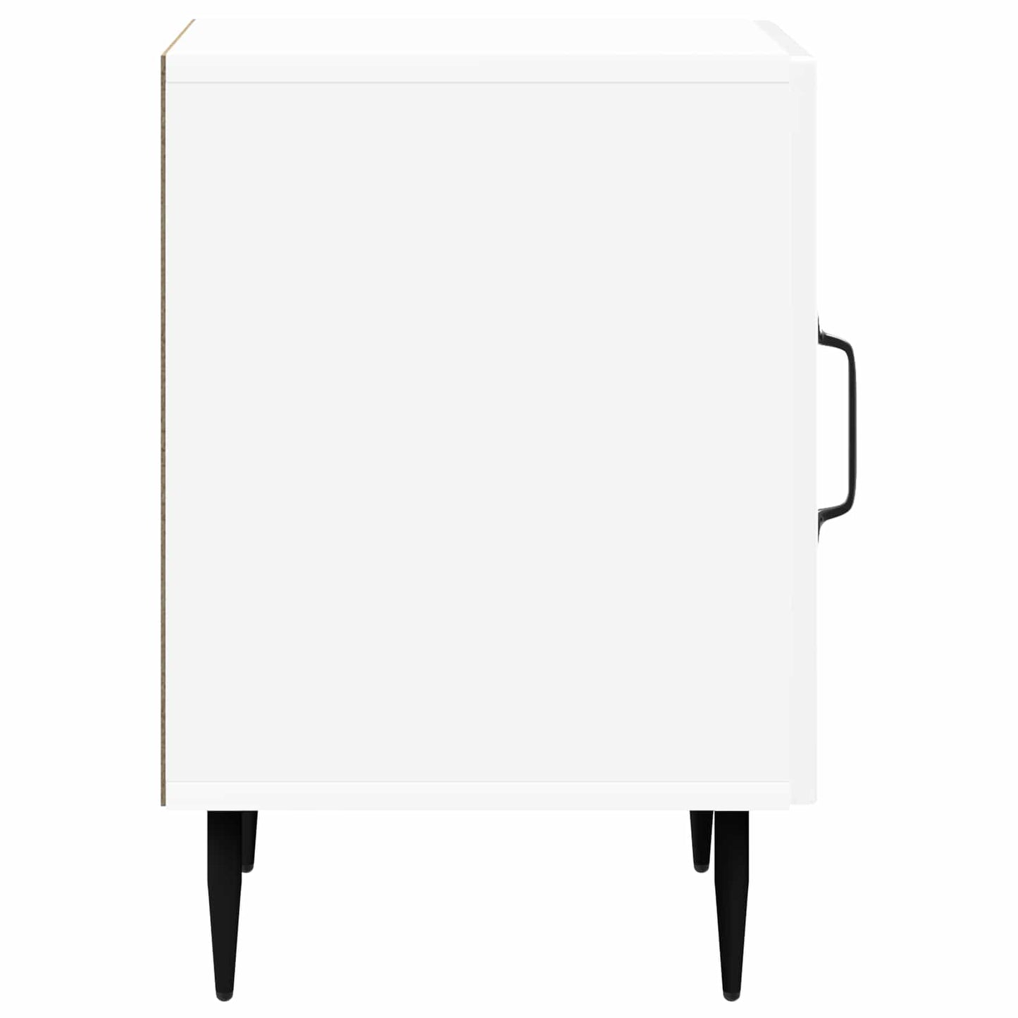 vidaXL Bedside Cabinet 2 pcs High Gloss White 43 x 34.5 x 50 cm