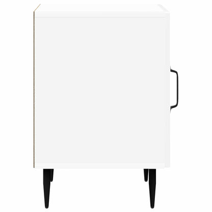 vidaXL Bedside Cabinet 2 pcs High Gloss White 43 x 34.5 x 50 cm