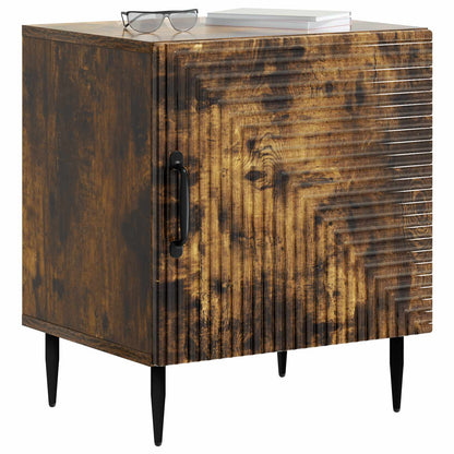 vidaXL Bedside Cabinet Smoked Oak 43 x 34.5 x 50 cm Engineered Wood