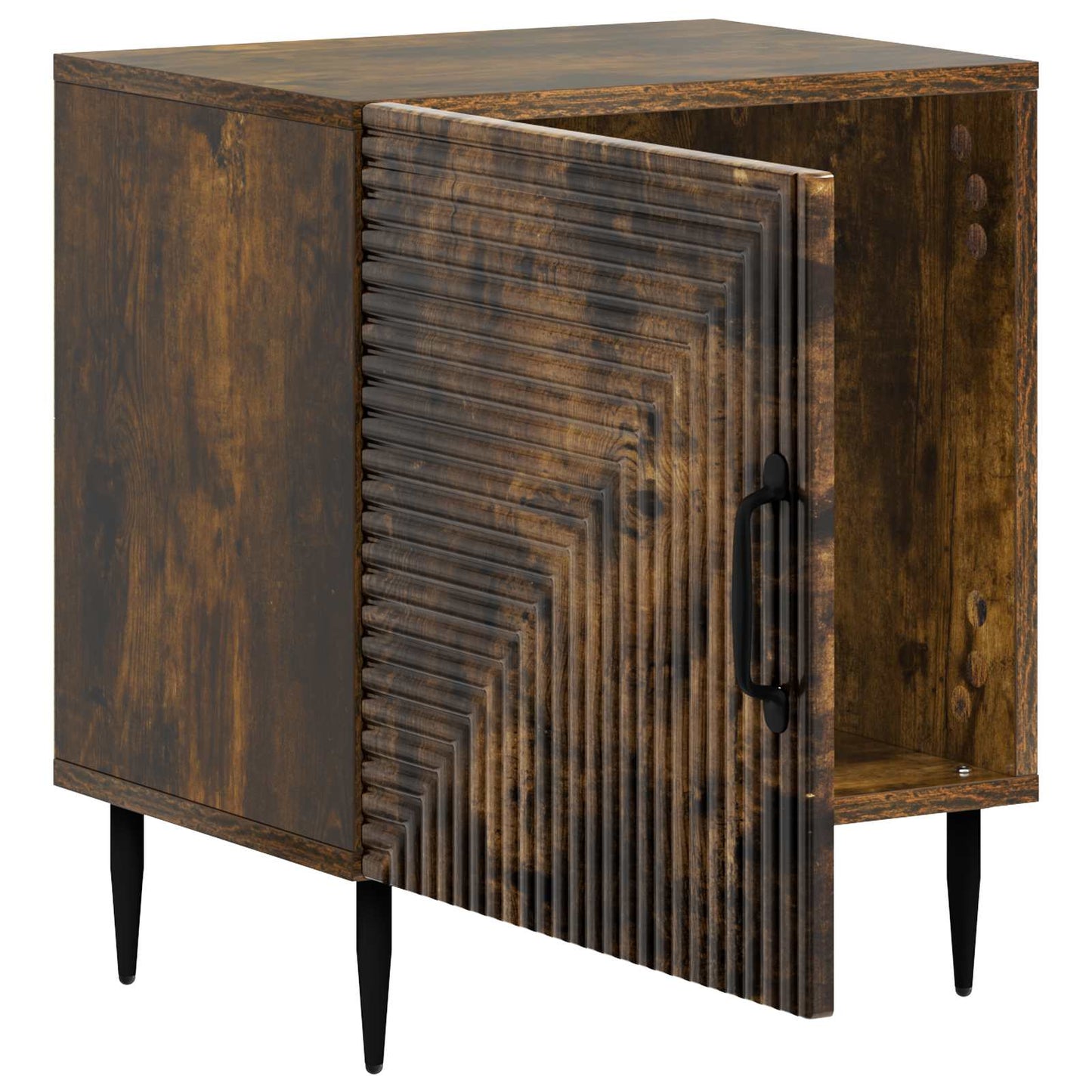 vidaXL Bedside Cabinet 2 pcs Smoked Oak 43 x 34.5 x 50 cm