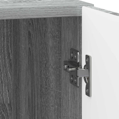 vidaXL Bedside Cabinet Grey Sonoma 43 x 34.5 x 50 cm Engineered Wood
