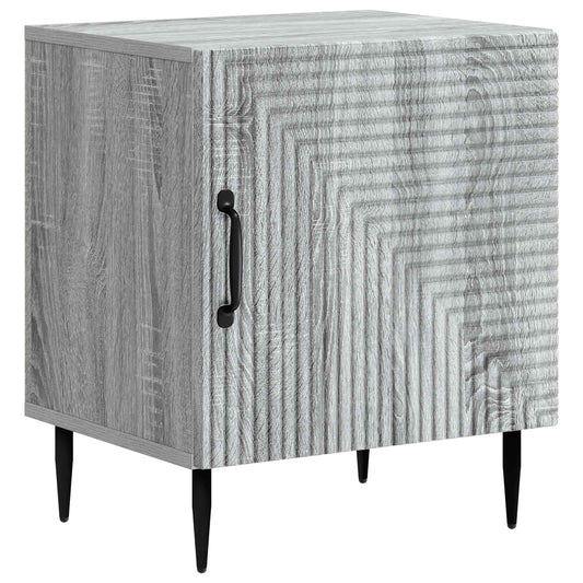 vidaXL Bedside Cabinet Grey Sonoma 43 x 34.5 x 50 cm Engineered Wood
