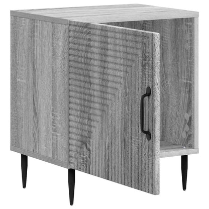vidaXL Bedside Cabinet Grey Sonoma 43 x 34.5 x 50 cm Engineered Wood