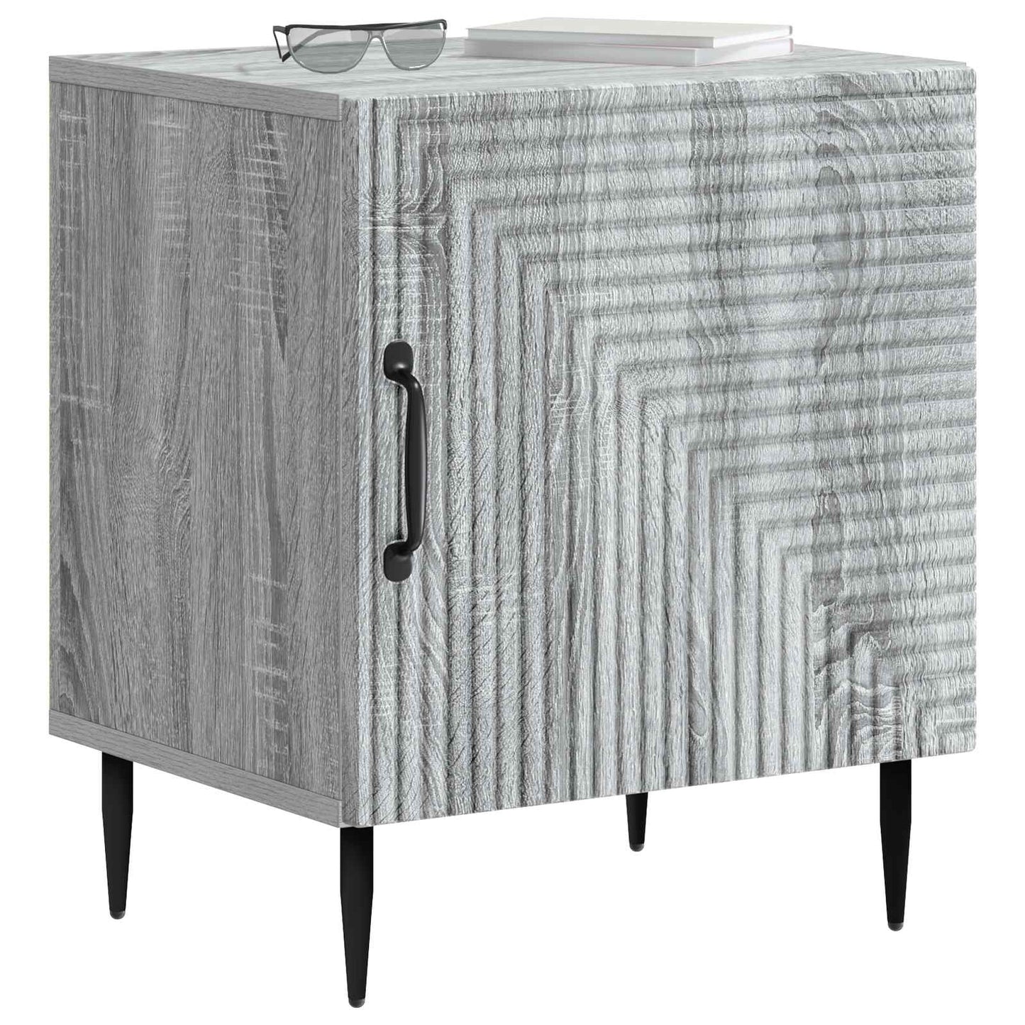 vidaXL Bedside Cabinet Grey Sonoma 43 x 34.5 x 50 cm Engineered Wood