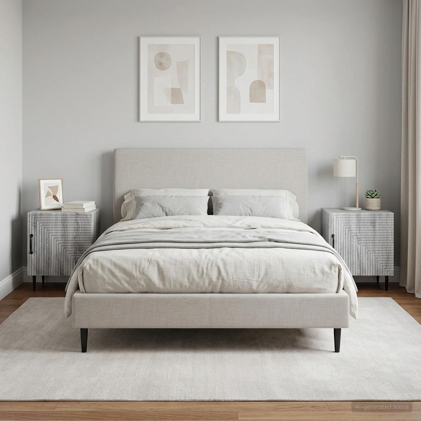 vidaXL Bedside Cabinet 2 pcs Grey Sonoma 43 x 34.5 x 50 cm