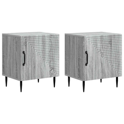 vidaXL Bedside Cabinet 2 pcs Grey Sonoma 43 x 34.5 x 50 cm