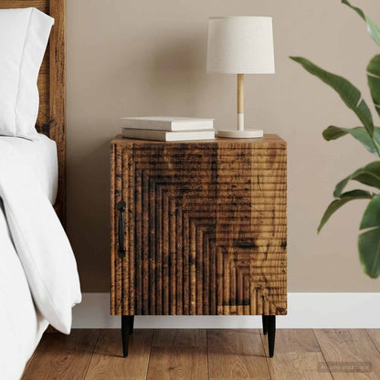 vidaXL Bedside Cabinet Old Wood 43 x 34.5 x 50 cm Engineered Wood