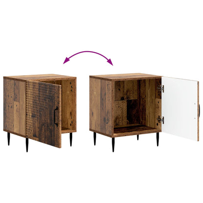 vidaXL Bedside Cabinet Old Wood 43 x 34.5 x 50 cm Engineered Wood