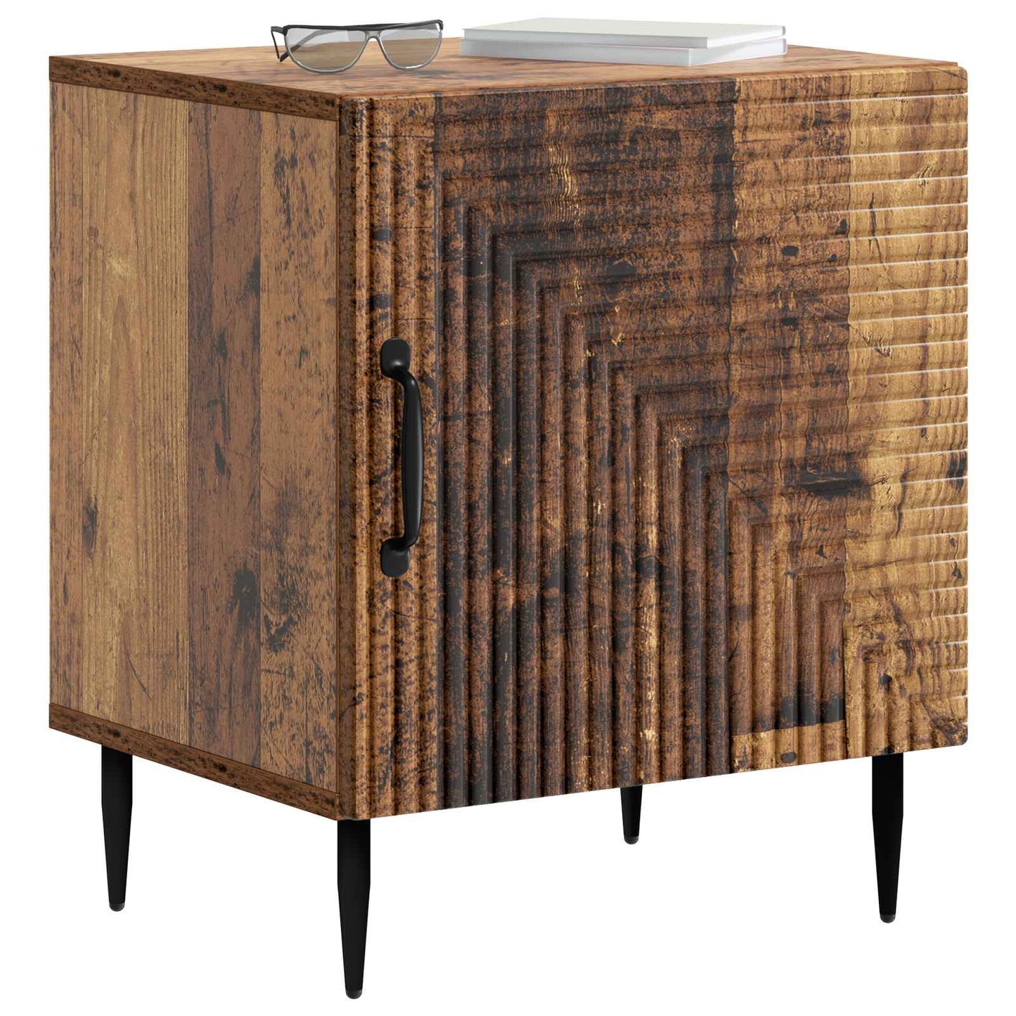 vidaXL Bedside Cabinet Old Wood 43 x 34.5 x 50 cm Engineered Wood