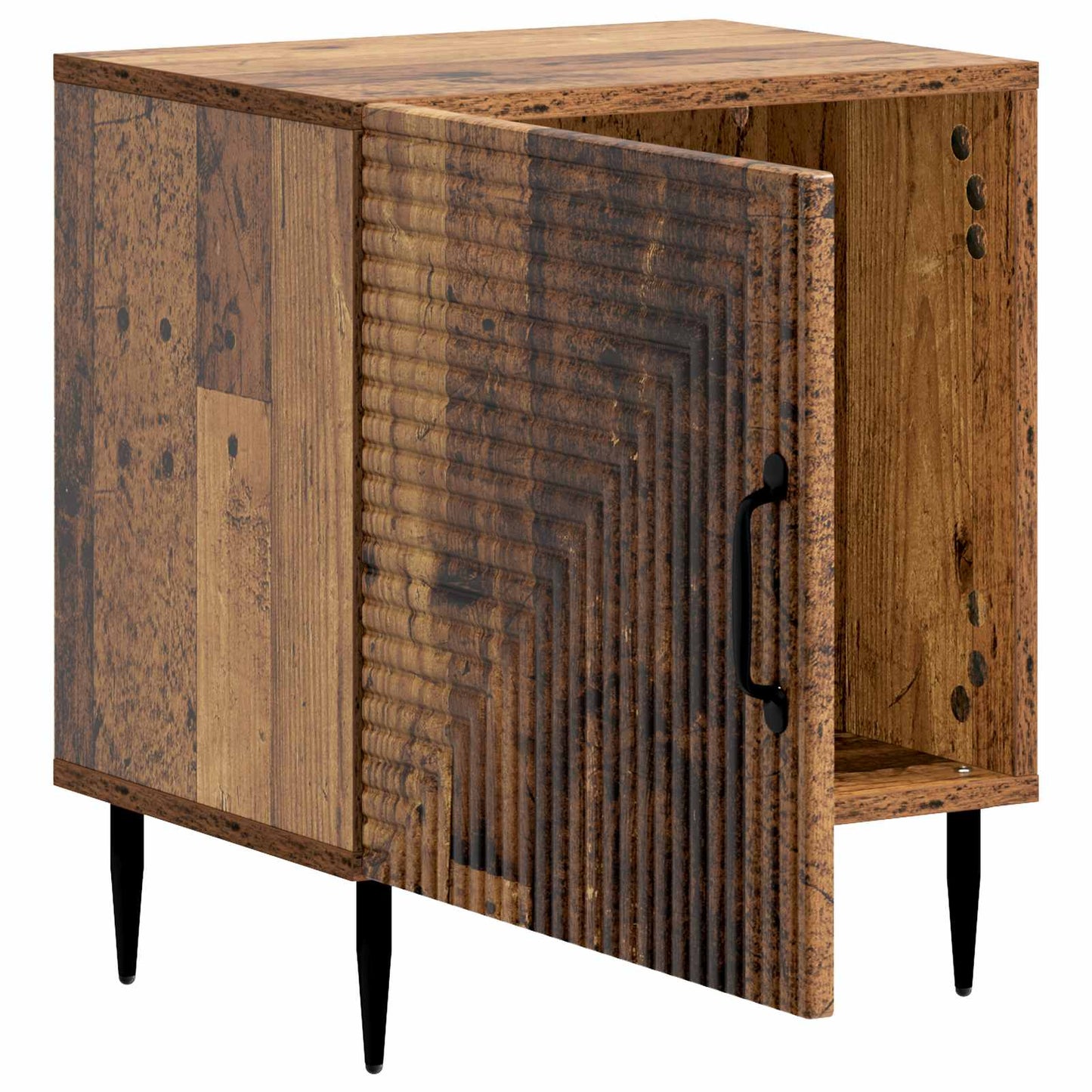 vidaXL Bedside Cabinet 2 pcs Old Wood 43 x 34.5 x 50 cm