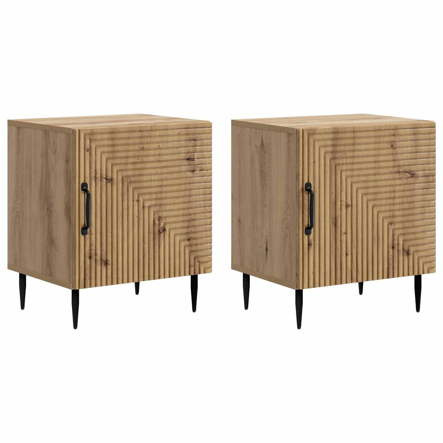 vidaXL Bedside Cabinet 2 pcs Artisan Oak 43 x 34.5 x 50 cm