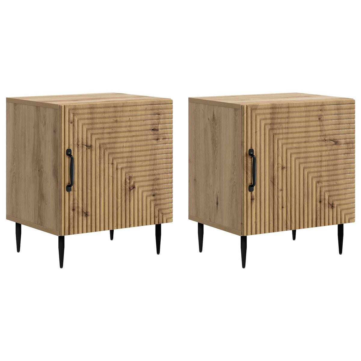 vidaXL Bedside Cabinet 2 pcs Artisan Oak 43 x 34.5 x 50 cm