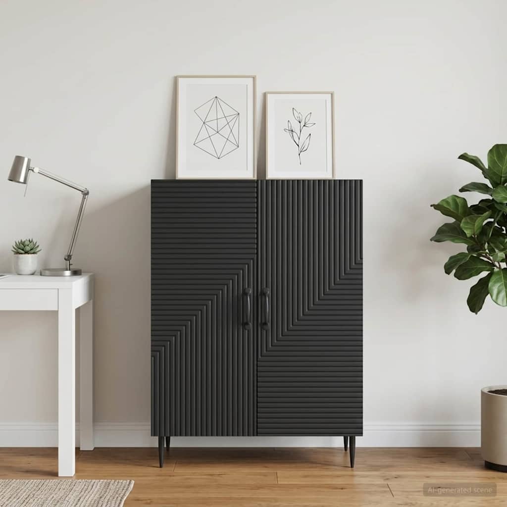 vidaXL Sideboard Black 66 x 34.5 x 89.5 cm Engineered Wood