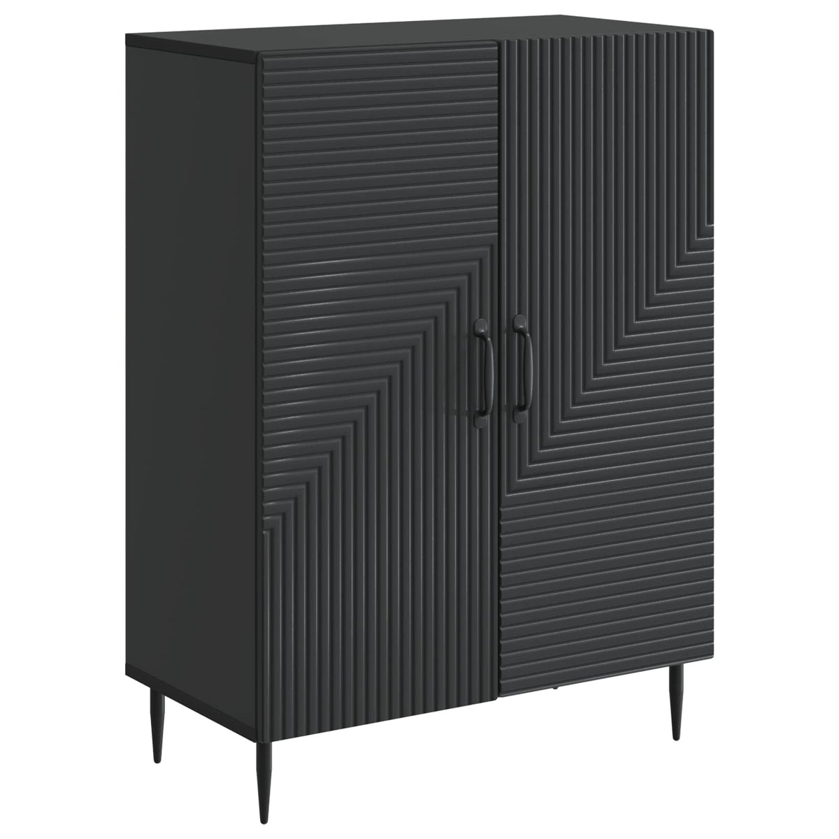 vidaXL Sideboard Black 66 x 34.5 x 89.5 cm Engineered Wood