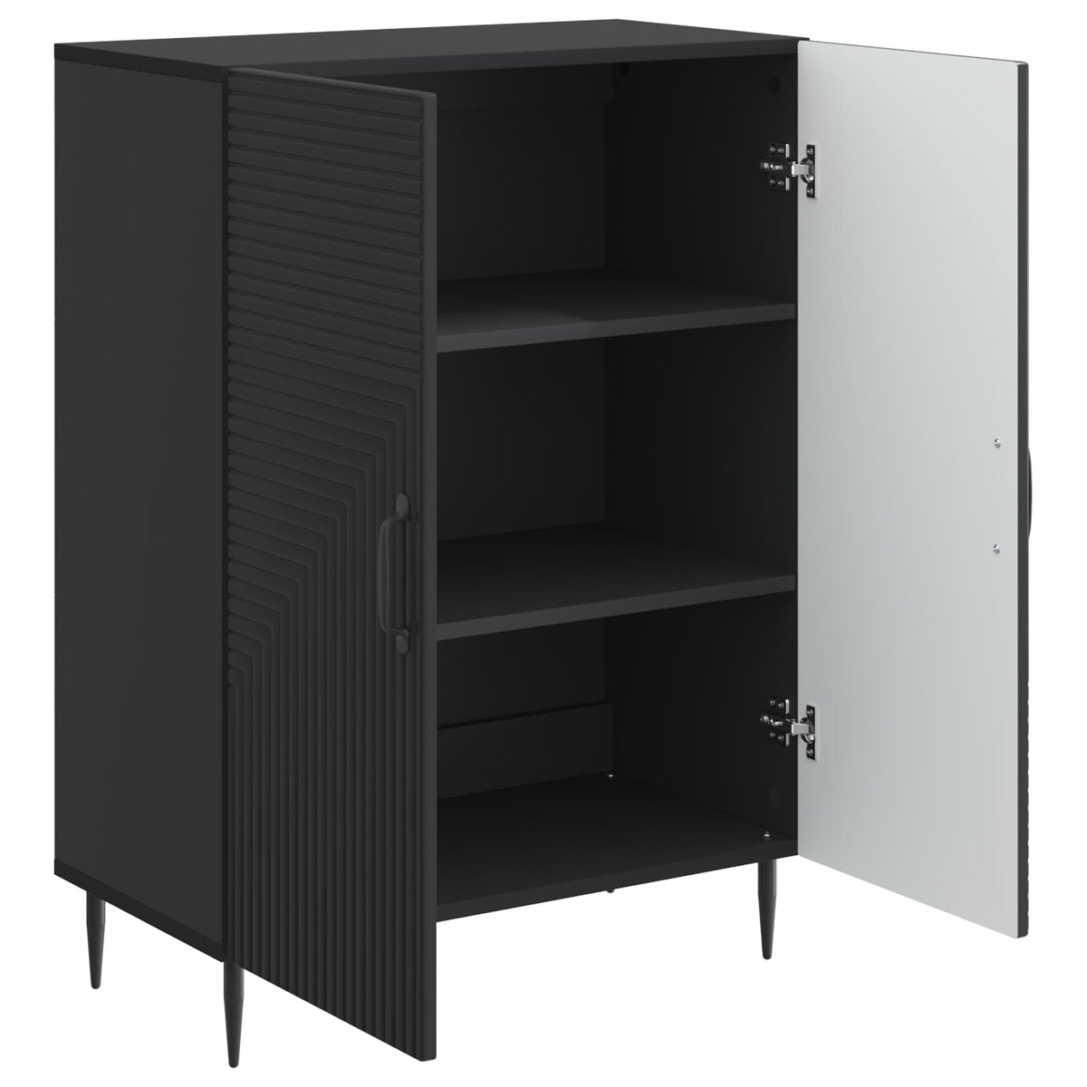 vidaXL Sideboard Black 66 x 34.5 x 89.5 cm Engineered Wood
