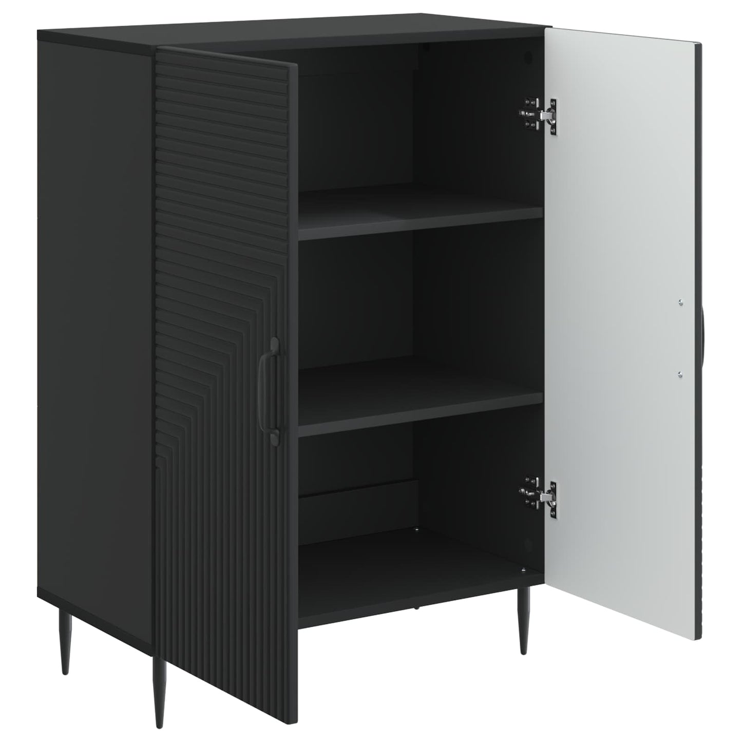 vidaXL Sideboard Black 66 x 34.5 x 89.5 cm Engineered Wood