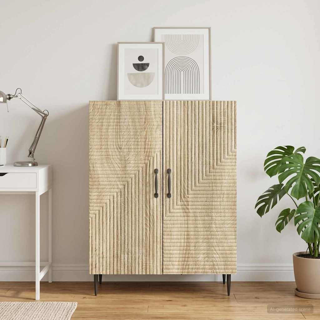 vidaXL Sideboard Sonoma Oak 66 x 34.5 x 89.5 cm Engineered Wood