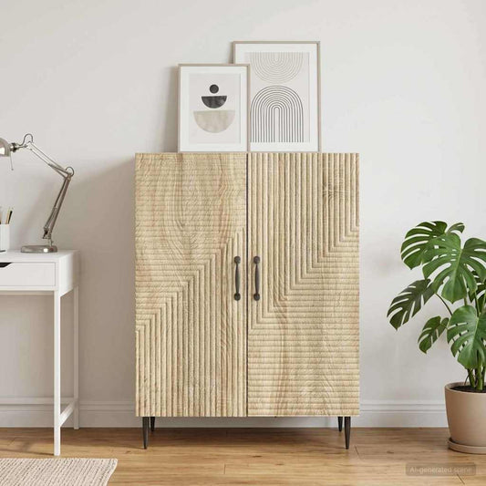 vidaXL Sideboard Sonoma Oak 66 x 34.5 x 89.5 cm Engineered Wood