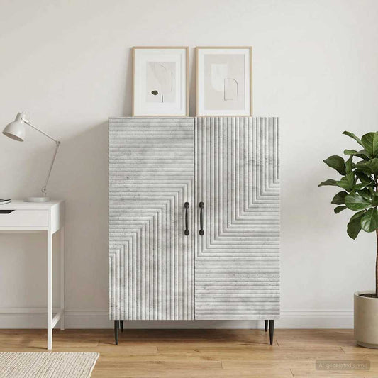 vidaXL Sideboard Concrete Grey 66 x 34.5 x 89.5 cm Engineered Wood