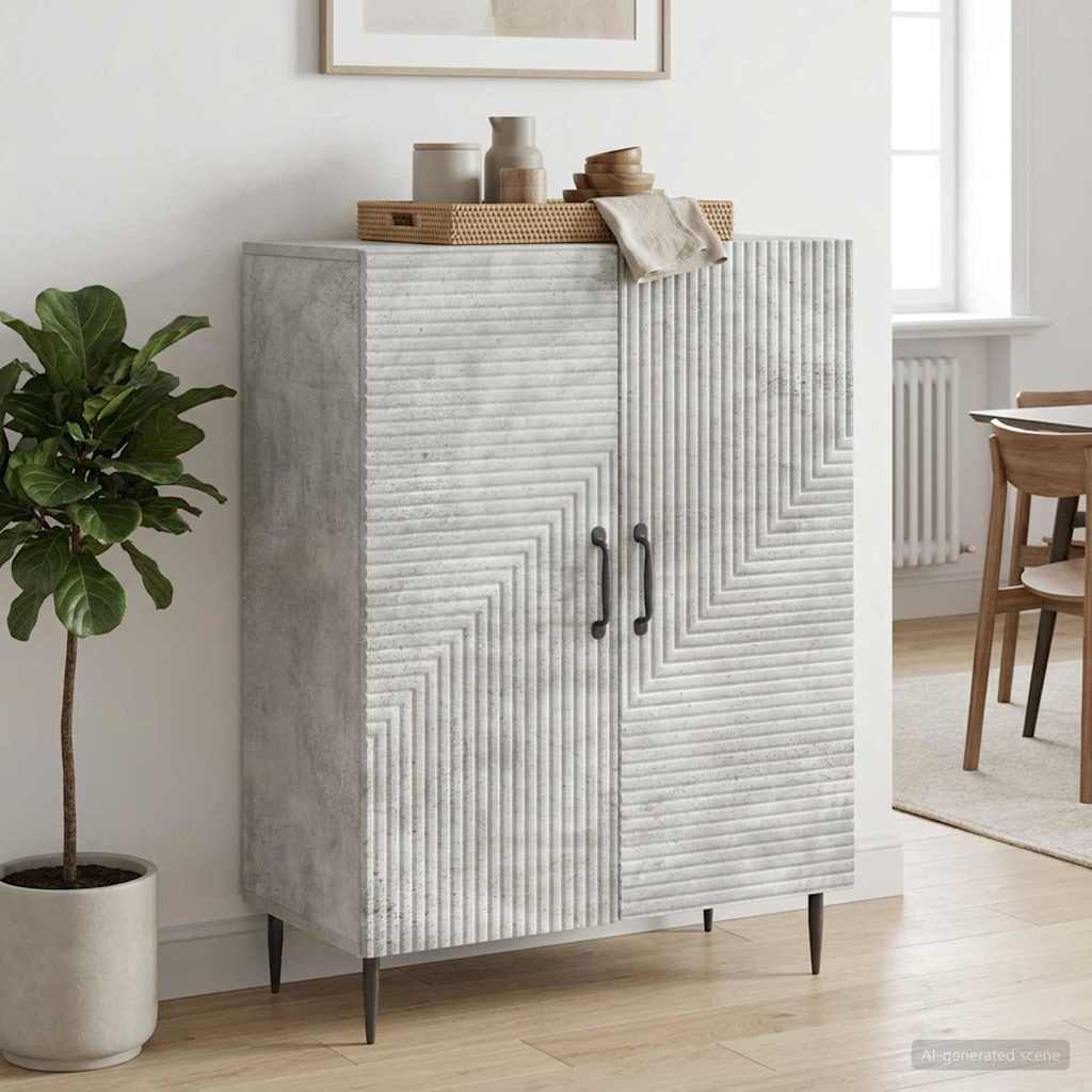 vidaXL Sideboard Concrete Grey 66 x 34.5 x 89.5 cm Engineered Wood