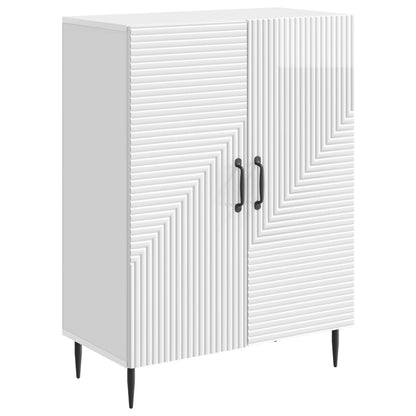 vidaXL Sideboard High Gloss White 66 x 34.5 x 89.5 cm Engineered Wood
