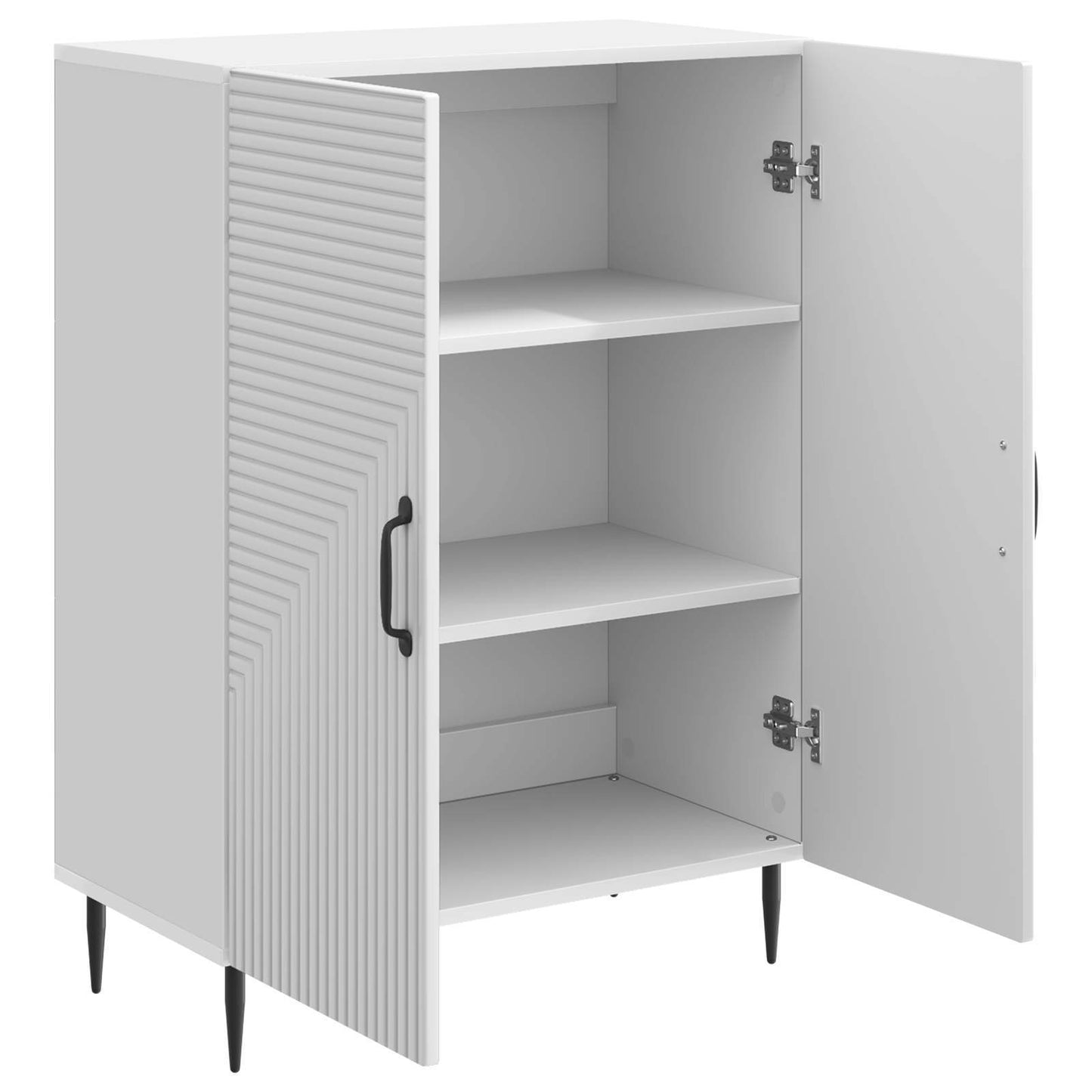 vidaXL Sideboard High Gloss White 66 x 34.5 x 89.5 cm Engineered Wood