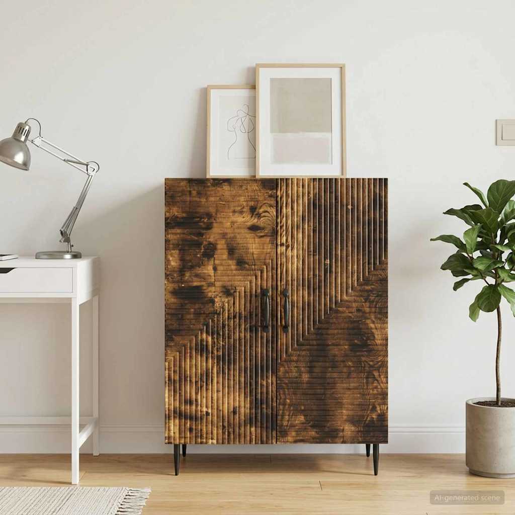 vidaXL Sideboard Smoked Oak 66 x 34.5 x 89.5 cm Engineered Wood